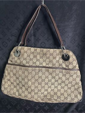 Vintage Gucci GG Canvas Eclipse Medium Shoulder Bag